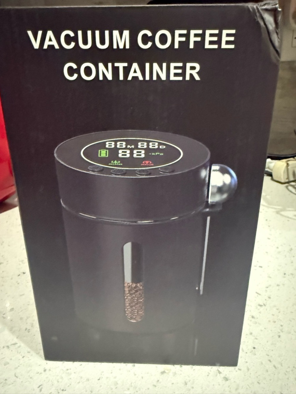 Vacuum Coffee Container - Black